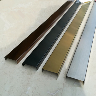 201 304 Gold Black U Shape Stainless Steel Trim Strips Wall Background For Interior And Exterior Design