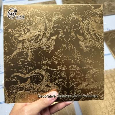 Different Pattern Etched Surface Pvd Coating Stainless Steel Sheet For Design Decoration