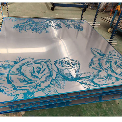 201 304 316 Different Pattern Etched Surface Pvd Coating Stainless Steel Sheet Hotel Shop Wall Decoration