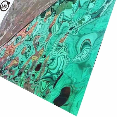 Emerald-green Big Water Ripple Embossed Mirror 8k  Decoration Stainless Steel Sheet