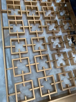 Custom Stainless Steel Room Divider Screen Laser Cut Design