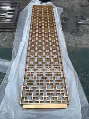 Custom Stainless Steel Room Divider Screen Laser Cut Design