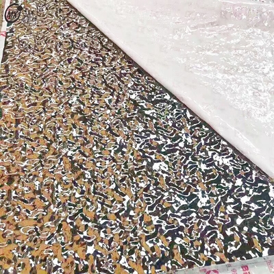 KTV Ceiling 304  Big Sliver Water Ripple Embossed Mirror 8k  Decoration Stainless Steel Sheet