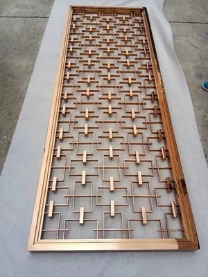 Luxury Hotel Lobby Partition Screen Polished Stainless Steel