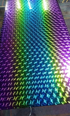 Colorful Gradient Stainless Steel Plate - Modern Art Decoration And Personalized Design