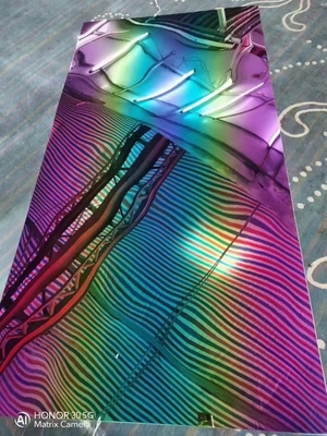 Colorful Gradient Stainless Steel Plate - Modern Art Decoration And Personalized Design