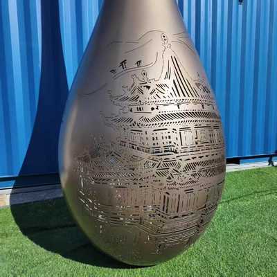 Large Outdoor Sculpture  The Shape Of A Water Droplet  Stainless Steel Sculpture