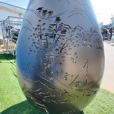 Good price Red Brass 316L Stainless Steel Artistical Sculpture For Architecture Project online