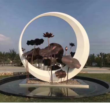 Good price Silver 316L Shiny Mirror Stainless Steel Sculpture For Architecture Project online