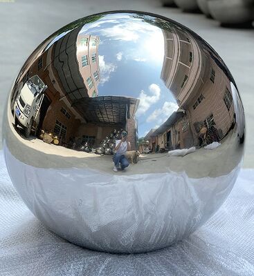Good price Silver Mirror Polished Round 316L Stainless Steel Ball Sculpture For Exhibition Hall online