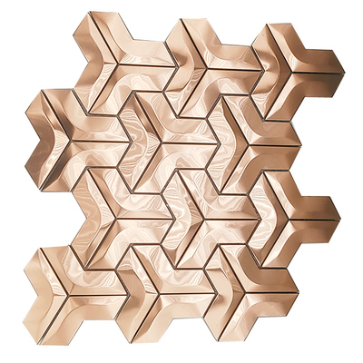 201 304 GOLD Mirror Stainless Steel Mosaic Tiles For Interior And Exterior Decoration