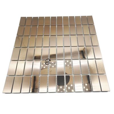 201 304  Gold Stainless Steel MosaicSquare Background Decorative Sheet Good Quality Modern Style 3D Metal Wall Tiles