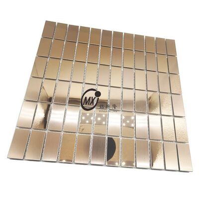 201 304  Gold Stainless Steel MosaicSquare Background Decorative Sheet Good Quality Modern Style 3D Metal Wall Tiles