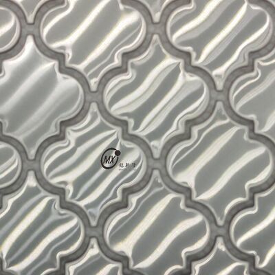 SUS ASTM 201 304 Flower-Shaped Silver Stainless Steel Mosaic Tiles  For Decorative Background Walls KTV Restaurants