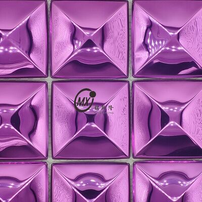 Violet Bread 3D   Background Decorative Sheet Good Quality Modern Style Stainless Steel Mosaic