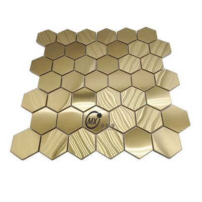 ORM ODM Golden Matte/Glossy Finish  Mosaic Tiles For Interior Decoration For Kitchen Backsplash/Bathroom Wall