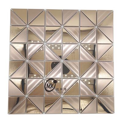 European & American Style Export-Grade Metal Mosaic Stainless Steel Mosaic Waterproof Wall Material For Bathroom Vanity Area