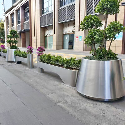 Good price Stainless Steel Rectangular Planter Luxury Metal Flower Container Contemporary online