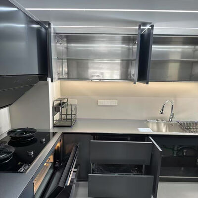 Good price Stainless Steel Kitchen Cabinets For Outdoor Customizable Sizes Modern Style With Sink Drawer Slide And Storage Accessories online