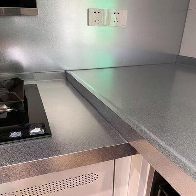Good price 3MM Thickness Sandblasted Finished 304 Stainless Steel Kitchen Countertop With Sink online