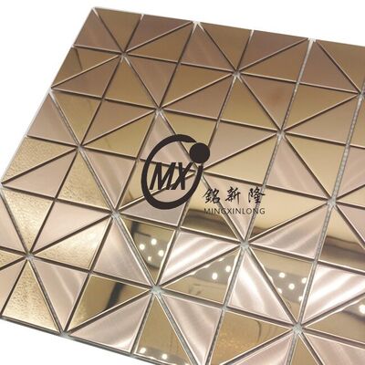 Good price Multi-color Hairline Satin Finish Metal Mosaic online