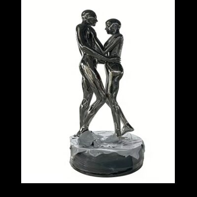 Good price Modern Art Character Sculpture Custom Fiberglass/Stainless Steel Mirror Sliver  Human Statue for  Park Scenic Spot Outdoor online