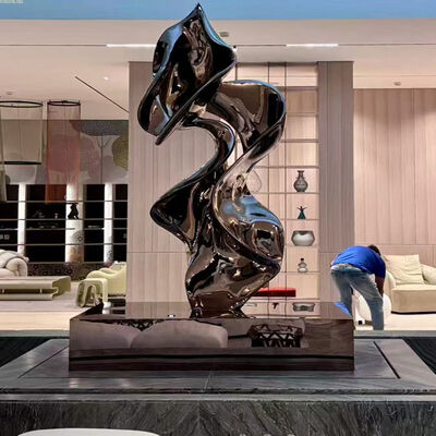 Good price Silver Bronze 316L Mirror Mountain Stainless Steel Sculpture For Interior Office Building online