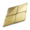 GB SUS304 Leaf Shaped Mosaic Tiles Gold Metallic Backsplash Bead Blasted