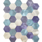 Vibration Metal Hexago Aluminium Mosaic Tiles Antirust 12*12in