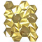 Antiwear Hexagon Stainless Steel Mosaic Tiles Rose Gold Sapphire Blue JIS
