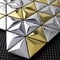 3D Cone Triangular Stainless Steel Mosaic Tile For Wall Decoration JIS Silver Gold