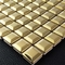 Small Cube Gold PVD Stainless Steel Mosaic Tiles For Wall Decoration 30.5x30.5cm