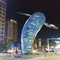 Whale Fish Modelling Art Outdoor Stainless Steel Sculptures AISI ASTM 201 With Light