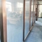 SUS201 Red Copper Hairline Stainless Steel Room Divider With Art Glass