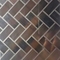 Rectangle Pattern Partial Hairline Etched Mirror Color Stainless Steel Sheet