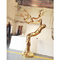 Trunk Shaped Mirror Polished Stainless Steel Sculpture Gold PVD Titanium ODM