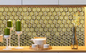 Hexagonal Gold Metal Mosaic Brick House Bathroom Wall Sticker Background Wall