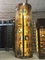 Display Hairline Bronze Gold  Stainless Steel Wine Cabinet