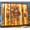 Customized Gold Highend Stainless Steel Wine Cabinet Glass Door Suitable For Restaurants