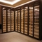Custom Copper Antique Brushed Stainless Steel Wine Cabinets 4 Door Temperature Controlled