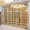 Luxury Multilayer Glass Door Stainless Steel Wine Cabinet Wine Rack
