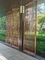 Gold Mirror Shelter Stainless Steel Screen Partition Room Divider For Restaurant