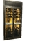 Fashionable Stainless Steel Wine Cabinets Furniture Sliding Glass Door Storage Wine Cabinet