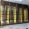 Black Metal Frame  Stainless Steel Wine Cabinet Glass Display Case Hotel Decoration