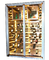 Restaurant Glass Wine Storage Cabinet Stainless Steel Luxury Refrigerator Whiskey Display Rack