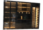 Luxury Dining Room Furniture Modern Stainless Steel Glass Door With LED Display Rack Wine Cabinet