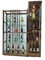 Luxury Dining Room Furniture Modern Stainless Steel Glass Door With LED Display Rack Wine Cabinet