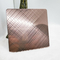Mirror Cross Hairline Brown Color Stainless Steel Sheet Luxry Decoration
