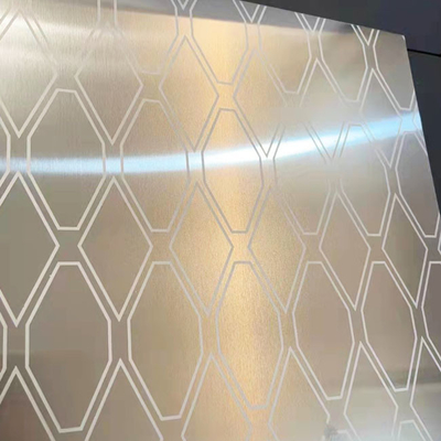Acid Etching Hairline Gray Stainless Steel Sheet  PVD Plating Titanium