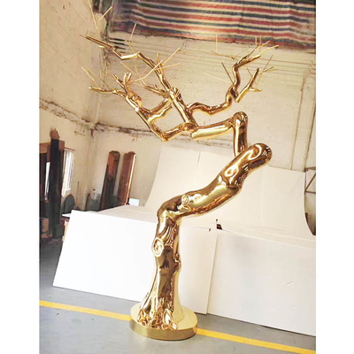 Customized 304 Finishes Gold Mirror Polishing Upgrade Modern Design 316L Stainless Steel Sculpture Manufacturers